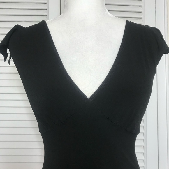 Vintage V Neck Flutter Sleeve Blouse - Picture 2 of 4